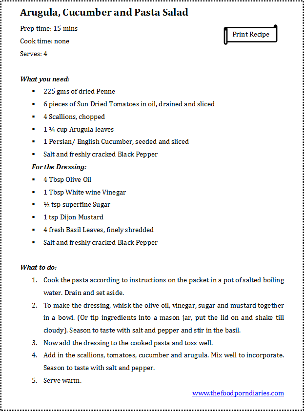 Arugula and Pasta Salad