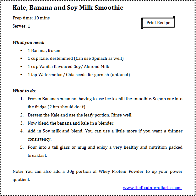 Kale Smoothie - Recipe